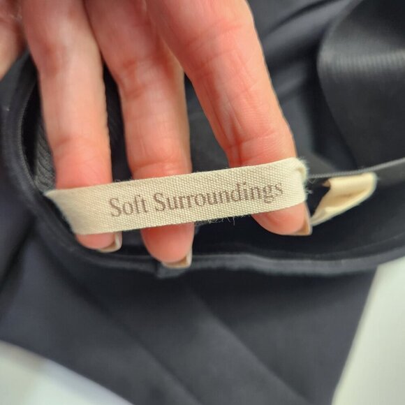 Soft Surroundings Women's Pull On Black Straight Leg Pants Size Petite Medium - Picture 12 of 14